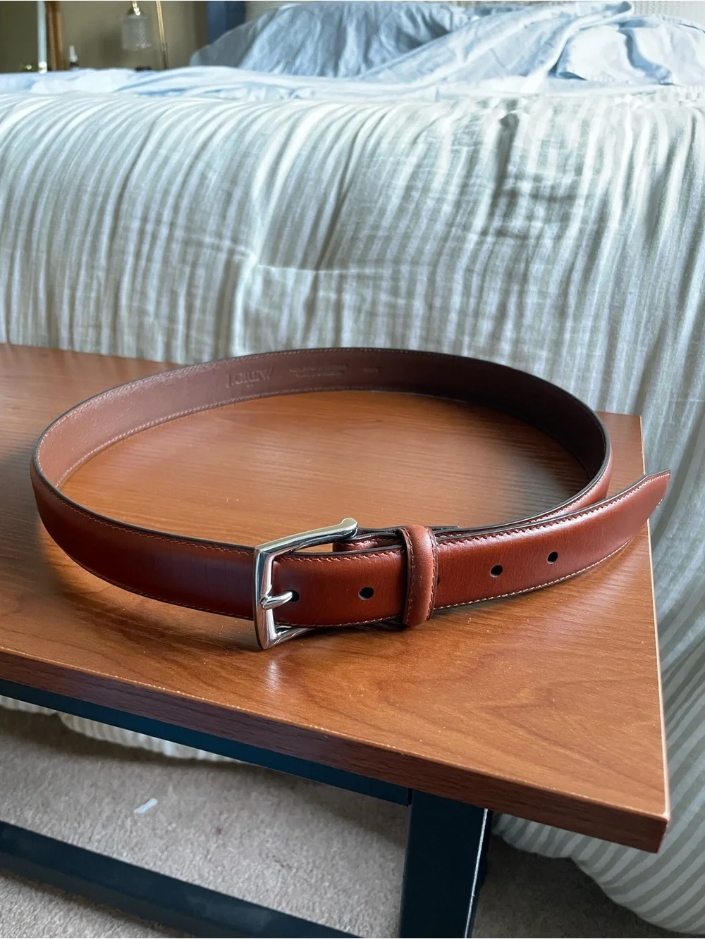 Men’s J Crew Genuine Leather Belt Size 32 Brown